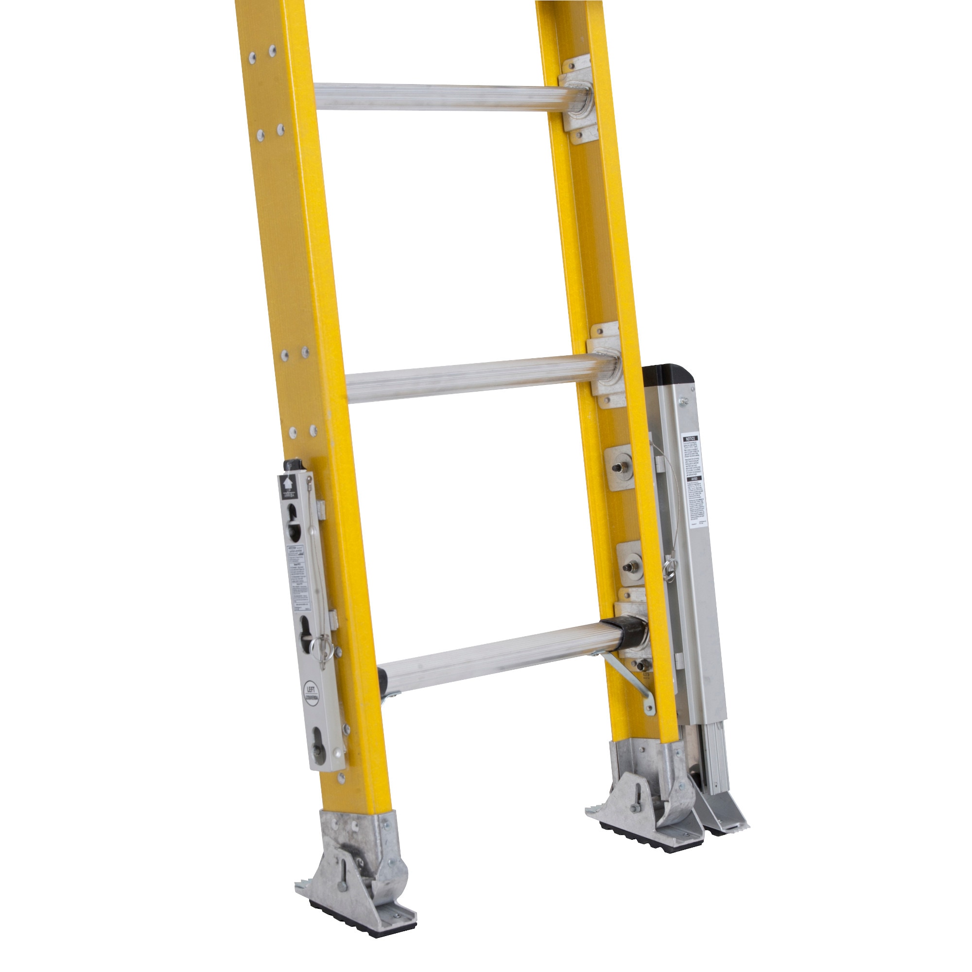 Escalera de extensión de fibra de vidrio Werner D7100-2 de 24 pies (altura de alcance de 23 pies) tipo 1AA con capacidad de carga de 375 lbs. Escalera de extensión D7124-2