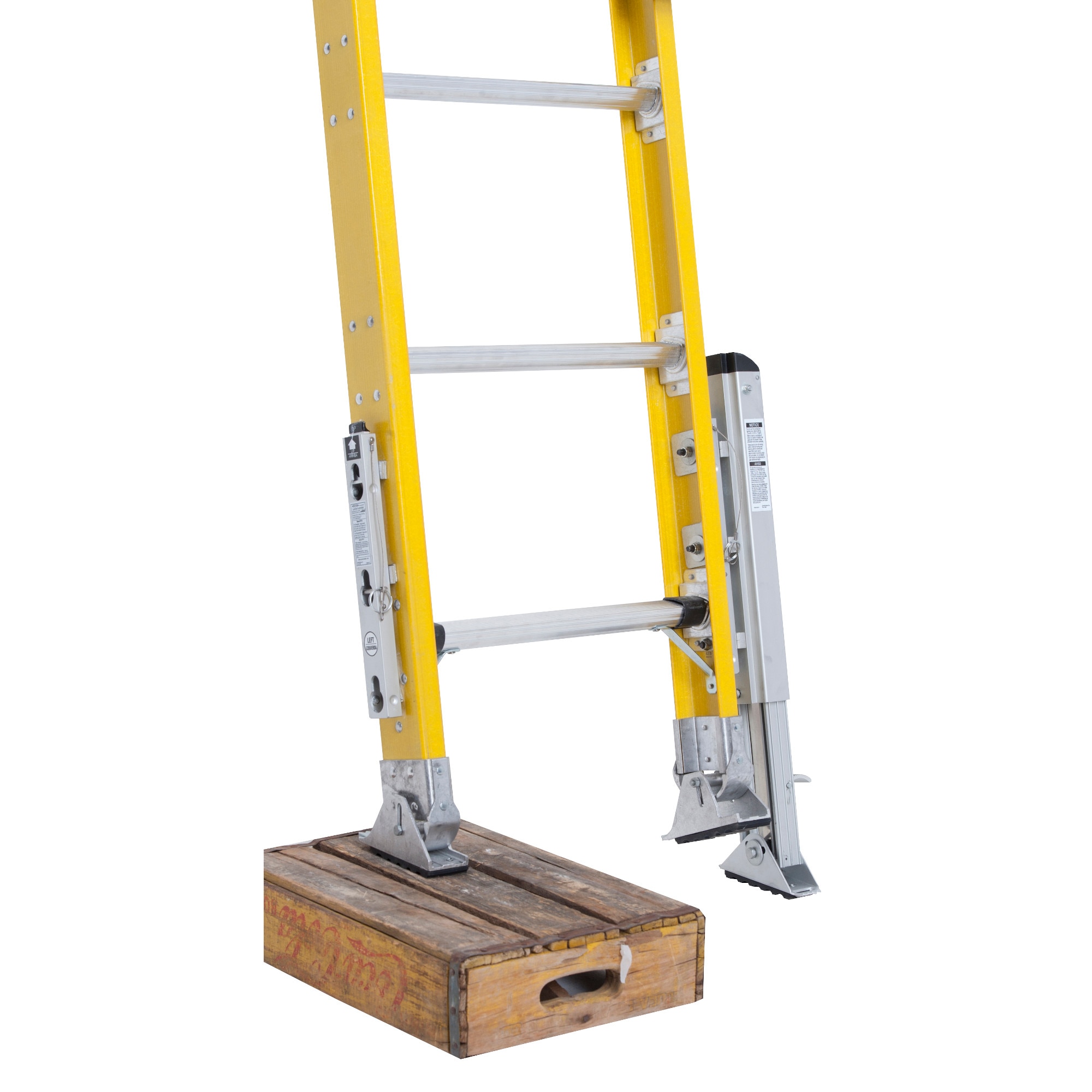Escalera de extensión de fibra de vidrio Werner D7100-2 de 24 pies (altura de alcance de 23 pies) tipo 1AA con capacidad de carga de 375 lbs. Escalera de extensión D7124-2