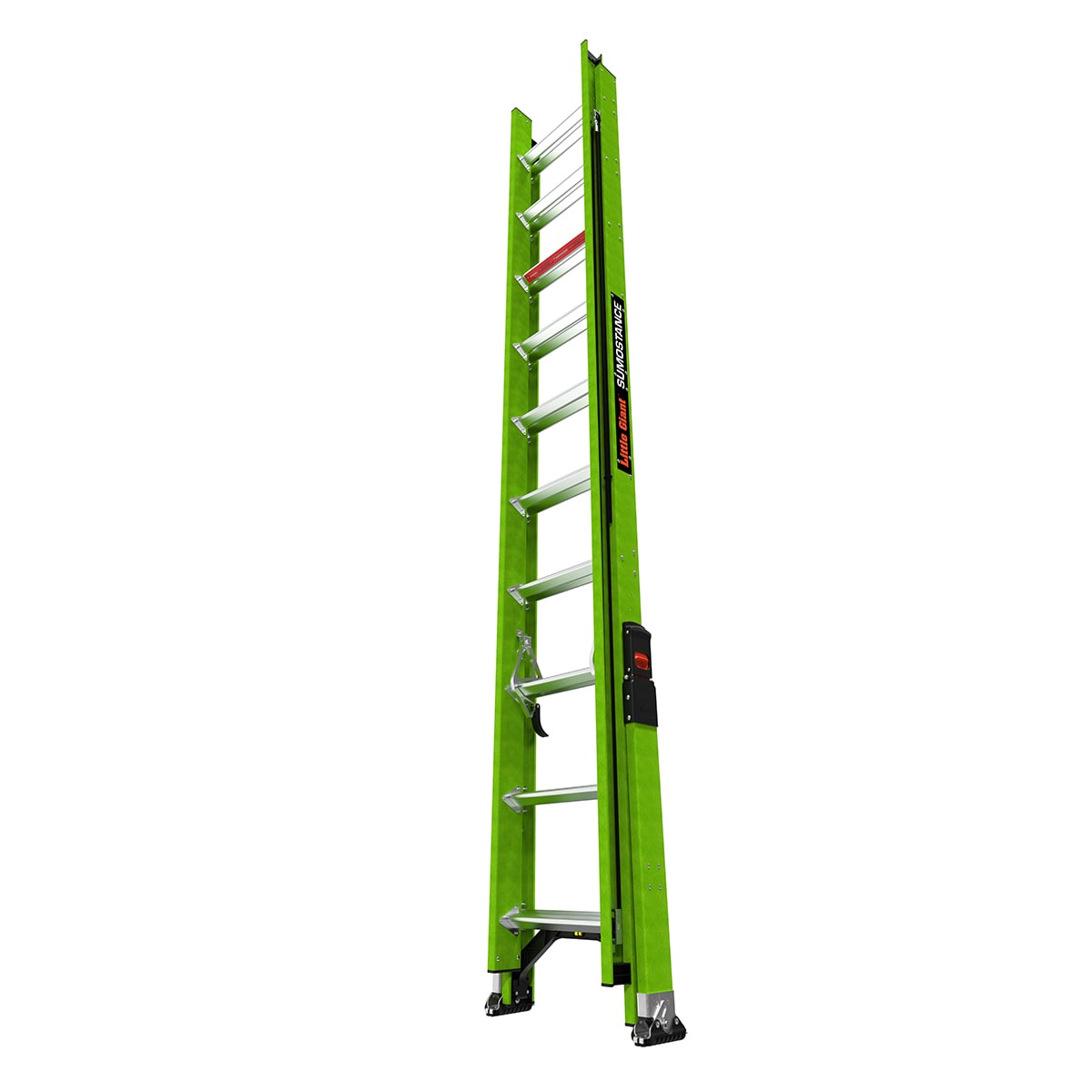 Escalera telescópica de extensión Little Giant Ladders Sumostance M20 de 20.0 pies (19.8 pies de altura alcanzable) Tipo 1A de fibra de vidrio - Capacidad de carga de 300 lb. Modelo 18820