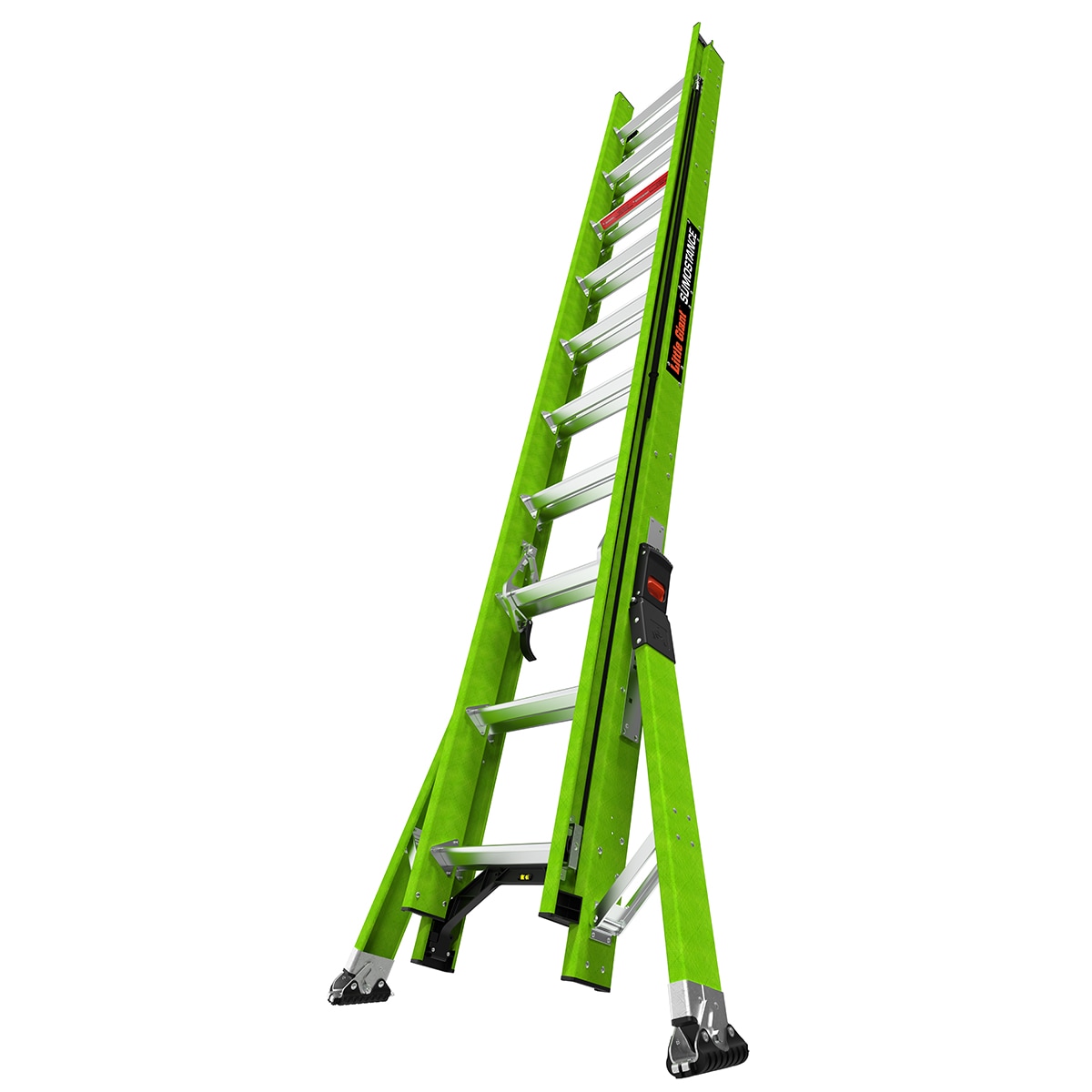 Escalera telescópica de extensión Little Giant Ladders Sumostance M20 de 20.0 pies (19.8 pies de altura alcanzable) Tipo 1A de fibra de vidrio - Capacidad de carga de 300 lb. Modelo 18820