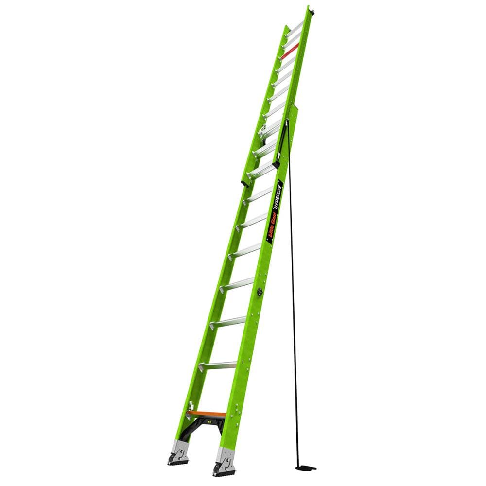 Escalera de extensión telescópica Little Giant Ladders HyperLite M20 20.0-ft (19.7-ft de altura de alcance) Fibra de vidrio Tipo 1AA - Capacidad de carga de 375 lbs. Escalera de extensión 17920
