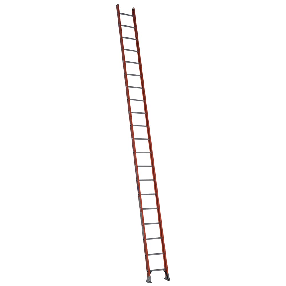Escalera extensible de fibra de vidrio Werner D6200-1 de 20 pies (altura máxima de 22 pies) tipo 1A con capacidad de carga de 300 libras. Modelo de escalera recta D6220-1.