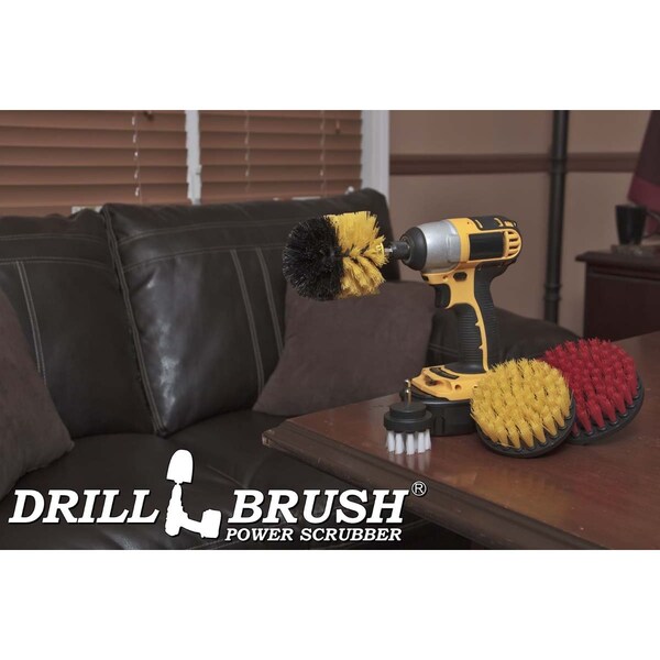 Cepillo Taladro Power Scrubber de Useful Products 5 pulgadas de ancho, 7 pulgadas de largo, variedad - S-W2-Y4O-R5-QC-DB