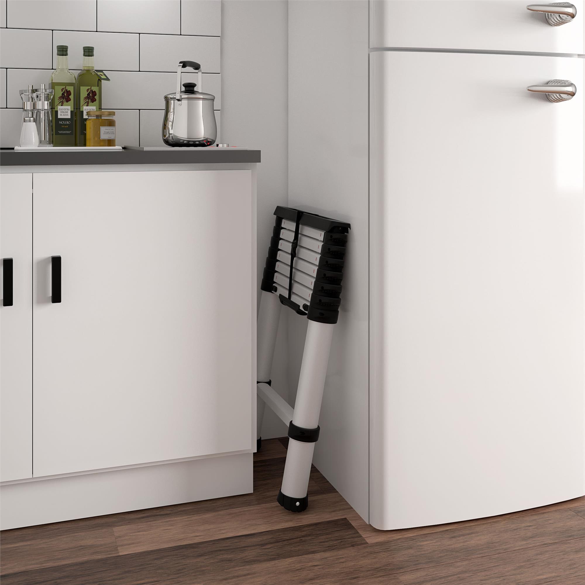 Escalera de extensión telescópica Cosco SmartClose de 8.66 pies (altura de alcance de 12 pies) de aluminio Tipo 1A con capacidad de carga de 300 lb, modelo 20809T1ASE