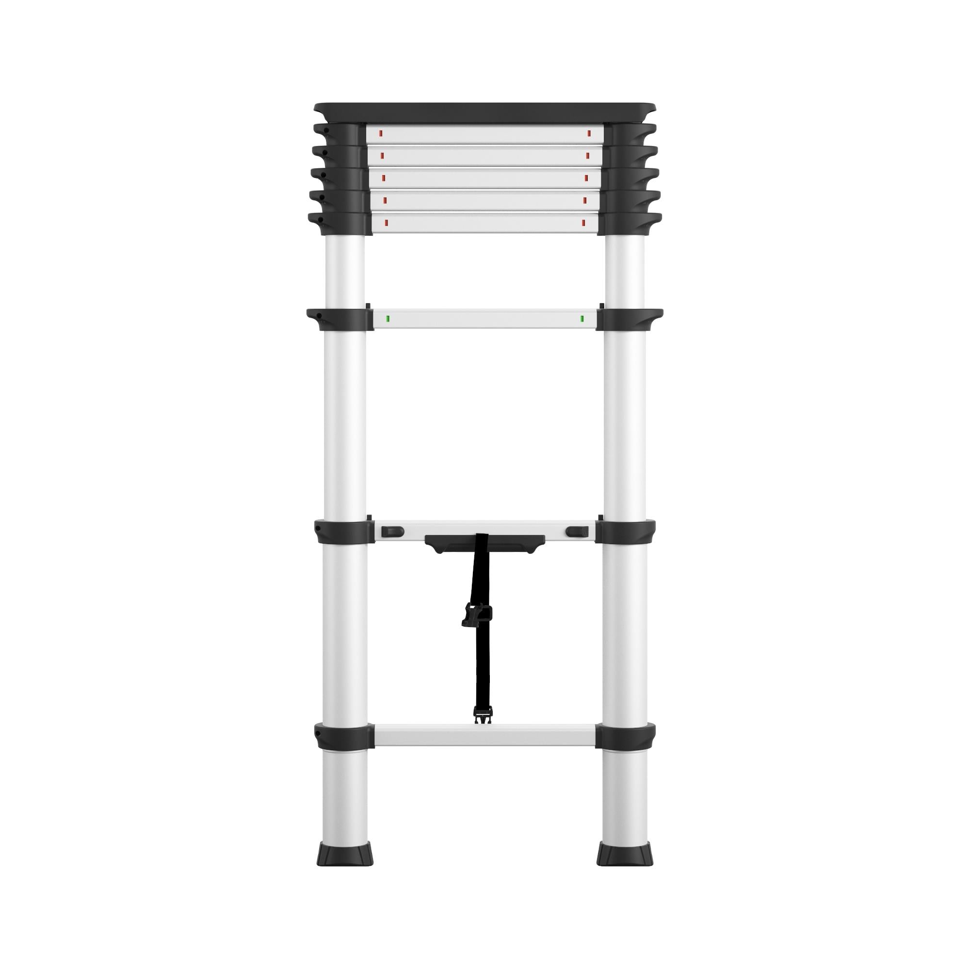 Escalera de extensión telescópica Cosco SmartClose de 8.66 pies (altura de alcance de 12 pies) de aluminio Tipo 1A con capacidad de carga de 300 lb, modelo 20809T1ASE