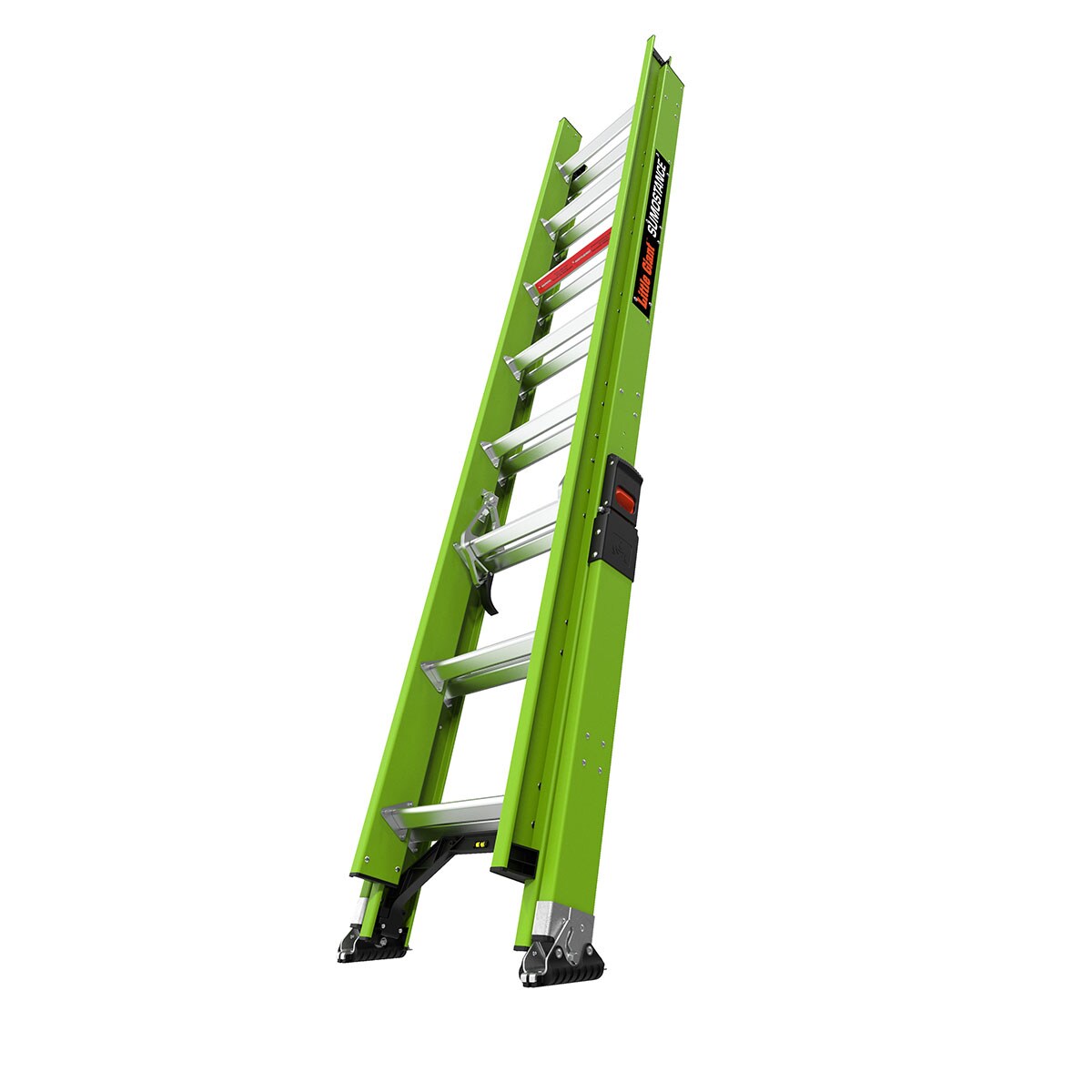 Escalera de extensión telescópica Little Giant Ladders Sumostance M16 de 16.0 pies (altura de alcance de 16.0 pies) Tipo 1A de fiberglass - Capacidad de carga de 300 lb. Modelo 18816