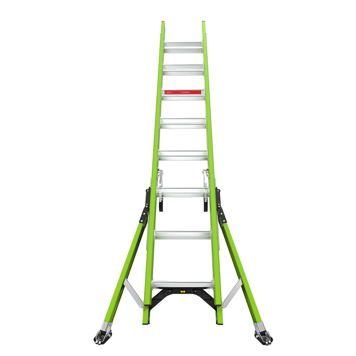 Escalera de extensión telescópica Little Giant Ladders Sumostance M16 de 16.0 pies (altura de alcance de 16.0 pies) Tipo 1A de fiberglass - Capacidad de carga de 300 lb. Modelo 18816