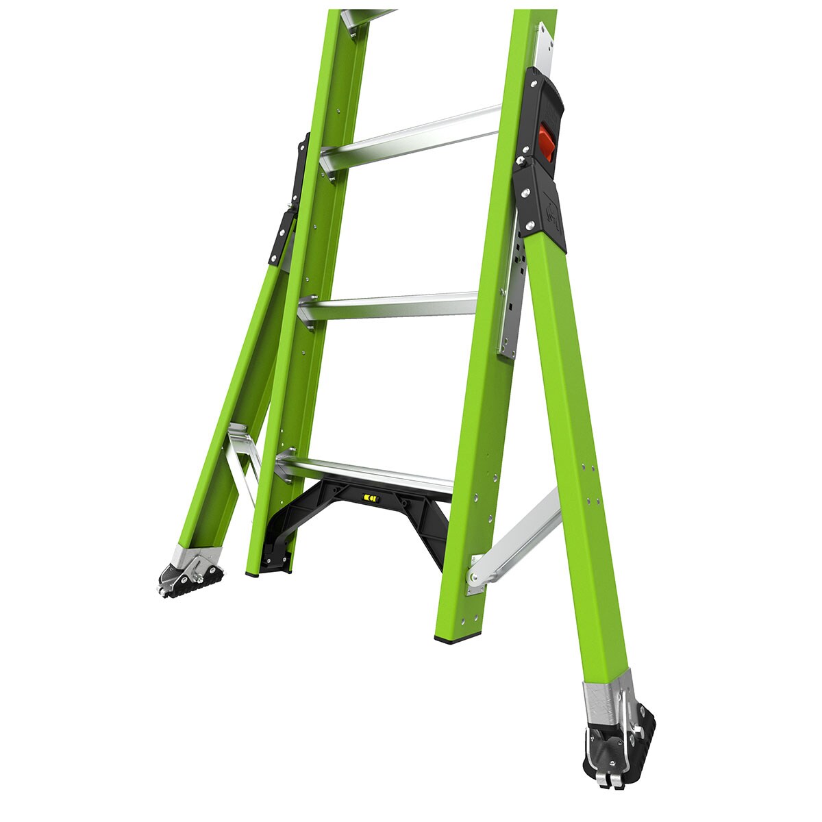 Escalera de extensión telescópica Little Giant Ladders Sumostance M16 de 16.0 pies (altura de alcance de 16.0 pies) Tipo 1A de fiberglass - Capacidad de carga de 300 lb. Modelo 18816