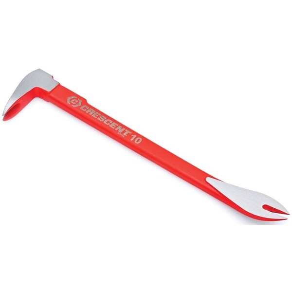 Crescent CODE RED Series MB10 Pry Bar, 10 in L, Ground Tip, Steel, Red, 3-1/4 in W - NPWC10