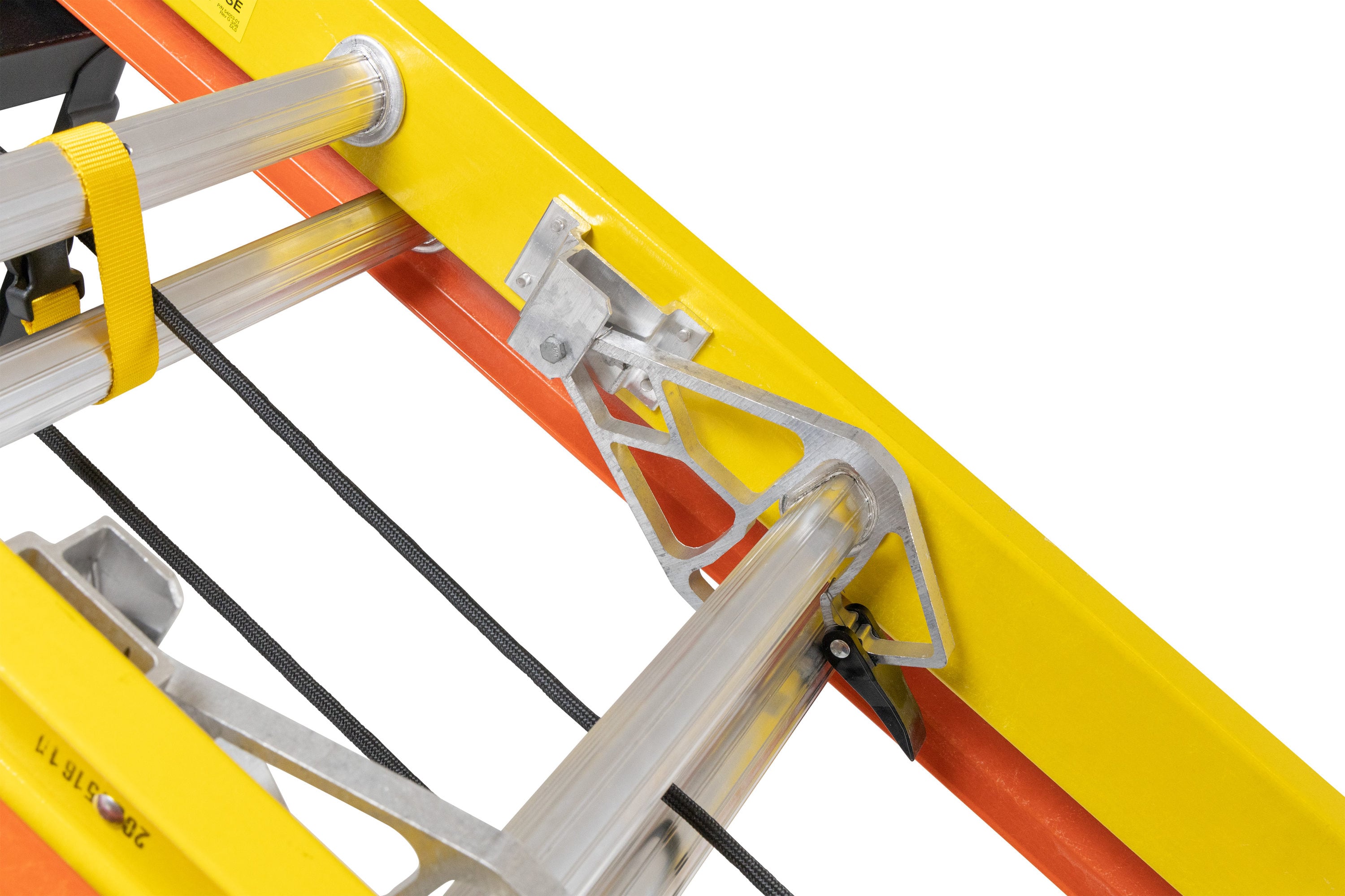 Escalera de extensión Werner Glidesafe de 24 pies (altura de alcance de 23 pies) de fibra de vidrio Tipo 1A - Capacidad de carga de 300 libras. Escalera de extensión T6224-2GS