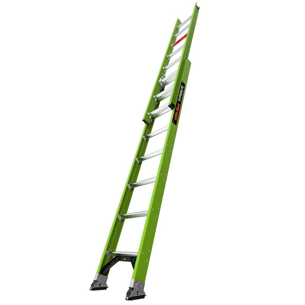 Escalera de extensión telescópica Little Giant Ladders HyperLite M16 de 16.0 pies (15.9 pies de altura alcanzable) Tipo 1A de fibra de vidrio con capacidad de carga de 300 lbs. Modelo 18716