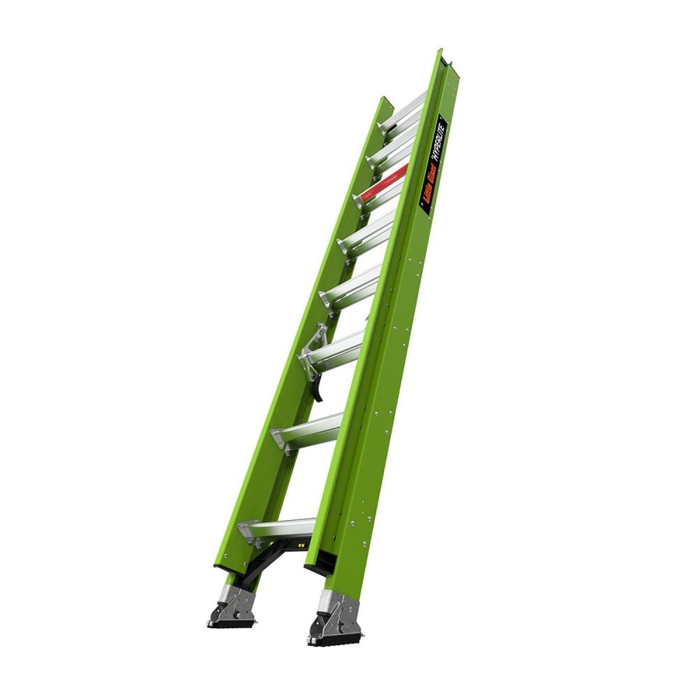 Escalera de extensión telescópica Little Giant Ladders HyperLite M16 de 16.0 pies (15.9 pies de altura alcanzable) Tipo 1A de fibra de vidrio con capacidad de carga de 300 lbs. Modelo 18716