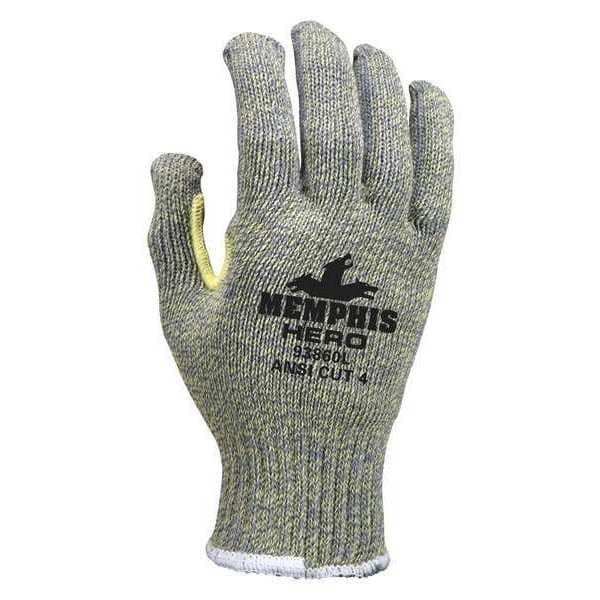 Guantes resistentes al corte Mcr Safety, Nivel de corte A6, 7 ga, amarillos, M - 93860M