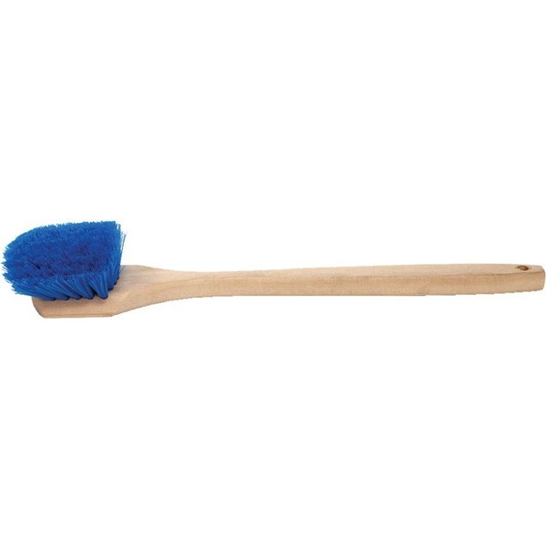 Cepillo de utilidad The Brush Man, bloque de madera dura, relleno de poliéster azul rizado, paquete de 12 - UM70B