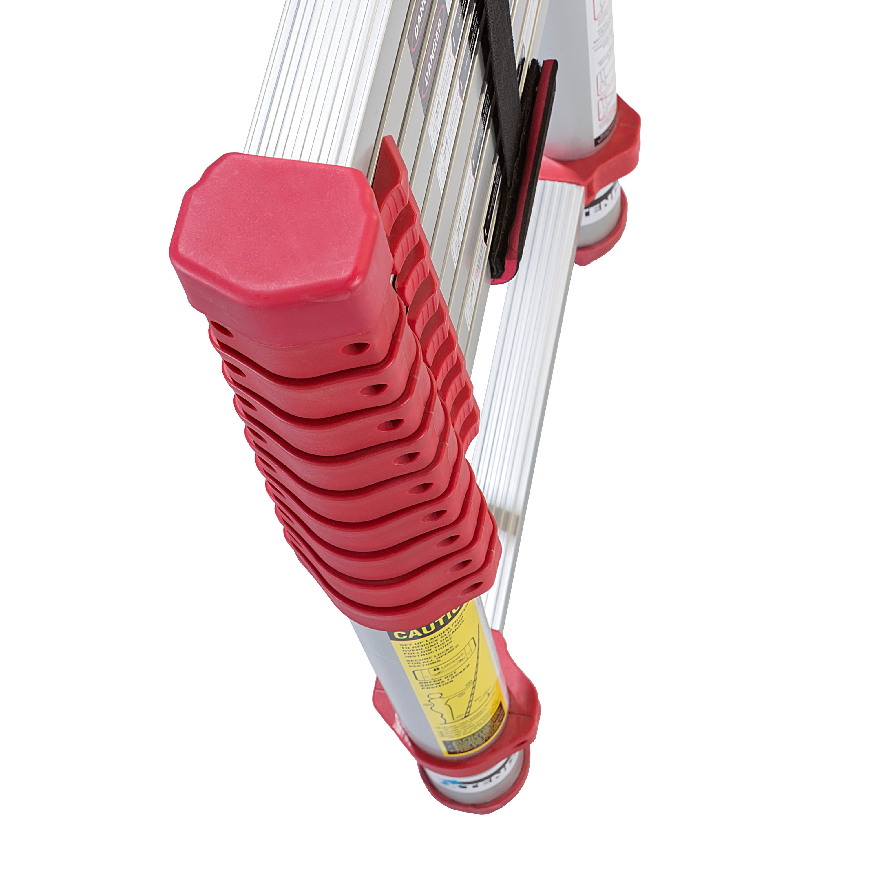 Escalera de extensión telescópica Xtend+Climb 760P+ de aluminio certificada por ANSI, tipo 1 con capacidad de carga de 250 lbs, de 10.5 pies (altura de alcance de 14.5 pies).