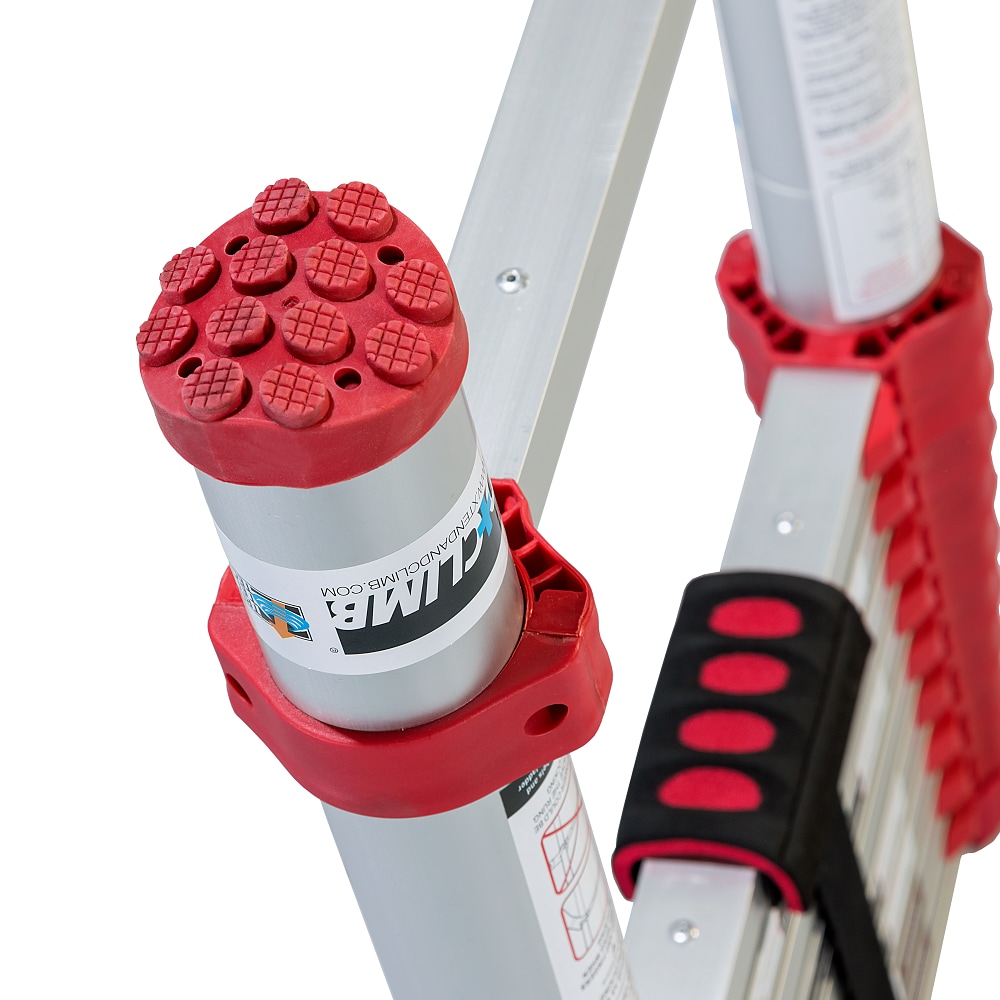Escalera de extensión telescópica Xtend+Climb 760P+ de aluminio certificada por ANSI, tipo 1 con capacidad de carga de 250 lbs, de 10.5 pies (altura de alcance de 14.5 pies).