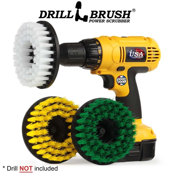 Cepillo de Taladro Power Scrubber de Useful Products 7 in W 5 in L, Variedad - 5IN-S-GWY-H-DB