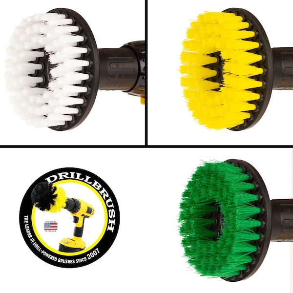Cepillo de Taladro Power Scrubber de Useful Products 7 in W 5 in L, Variedad - 5IN-S-GWY-H-DB