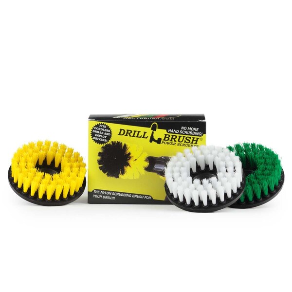 Cepillo de Taladro Power Scrubber de Useful Products 7 in W 5 in L, Variedad - 5IN-S-GWY-H-DB
