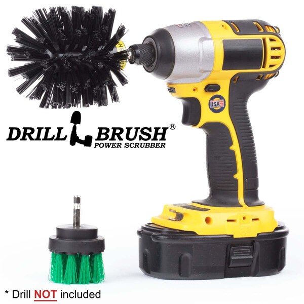 Cepillo para taladro Power Scrubber de Useful Products 5 pulgadas de ancho 5 pulgadas de largo, variedad - S-G2KO-QC-DB