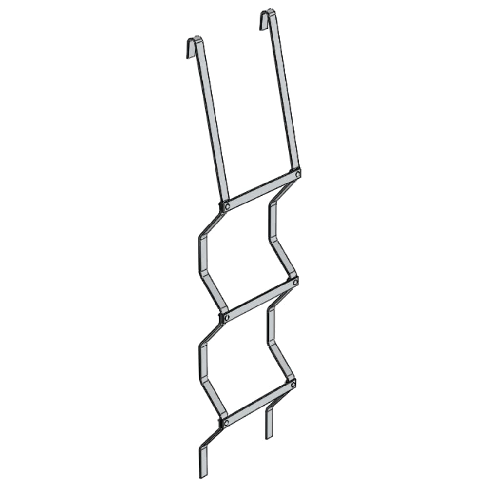 Ajuste-A-Grate 3 - Paso 1 - Escalera de pozo de ventana de aluminio con capacidad de 300 lb, Modelo WWL