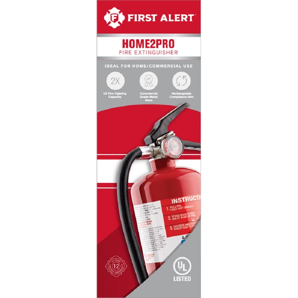 Extintor de incendios recargable comercial/residencial Home 2-A:10-B:C de First Alert HOME2PRO