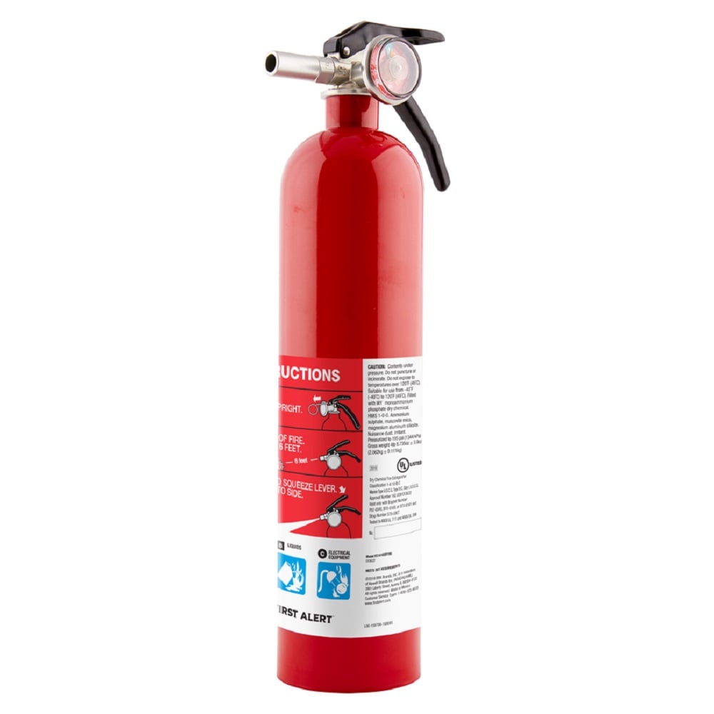 Extintor de incendios recargable para el hogar First Alert Home 1-A:10-B:C HOME1