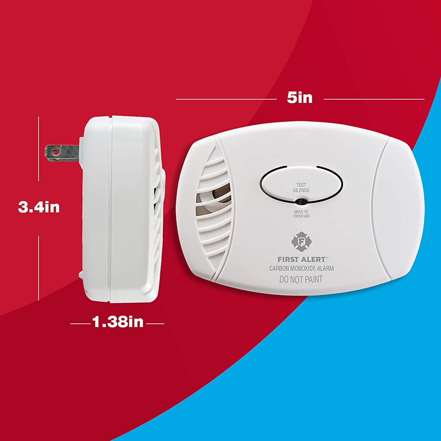 Detector de monóxido de carbono con enchufe First Alert (paquete de 2) 1042411