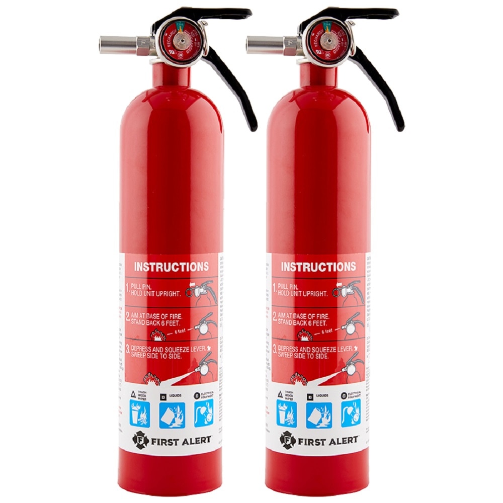 Extintor de incendios recargable para el hogar First Alert Home 1-A:10-B:C, paquete de 2 unidades 1046167.