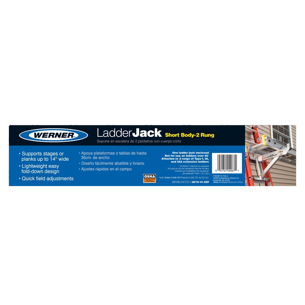 Gato de Aluminio Werner para Escaleras y Andamios AC10-14-02S