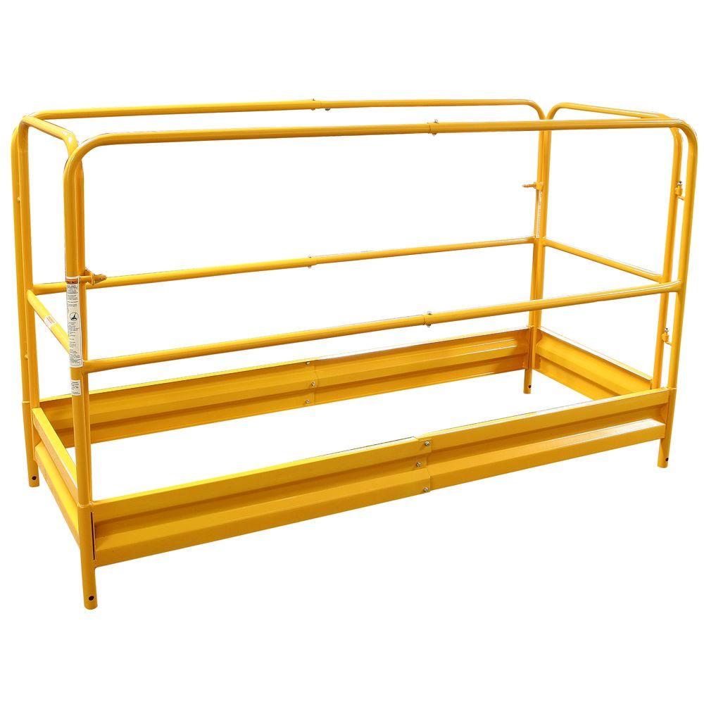 Barandal de protección de acero Pro-Series de Buffalo Tools para andamios GSGRSU