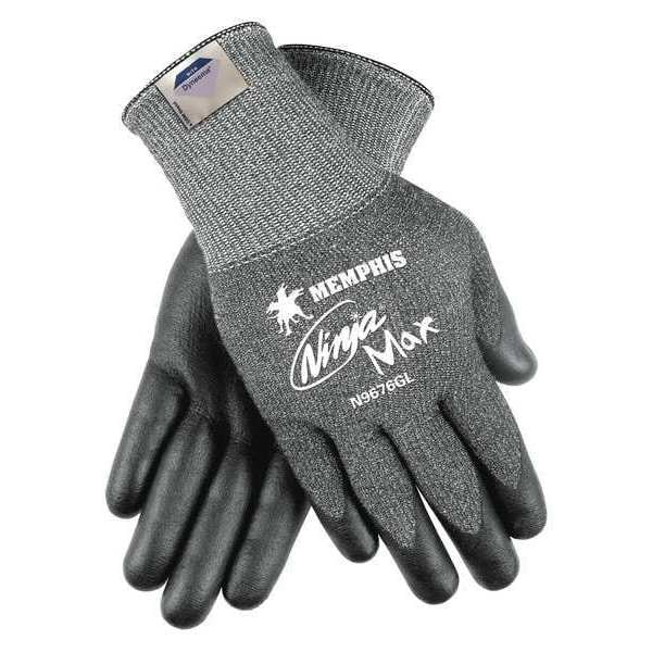Guantes recubiertos resistentes al corte de MCR Safety, nivel de corte A3, 10 ga, gris, M - N9676GM.