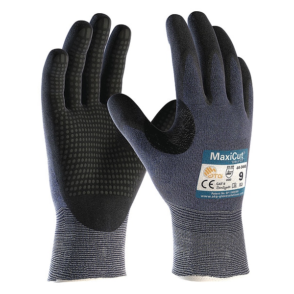 Guante resistente a cortes Pip, Nivel de corte A3, 15 ga, Azul/Negro, XL - 44-3445