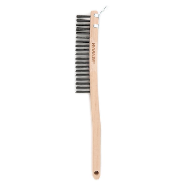 Warner Warner Cepillo de alambre de acero al carbono de 15 pulgadas con raspador - 11081
