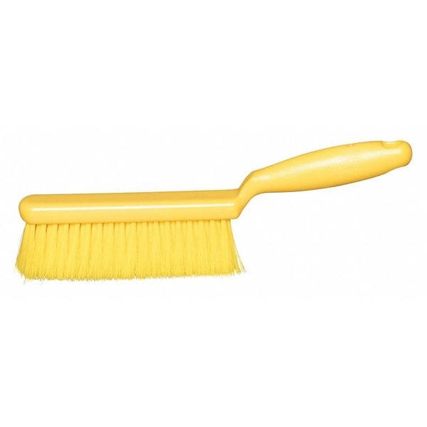 Cepillo de Banco Tough Guy 1 in W, Suave, Mango de 5 1/4 in L, Cerdas de 6 3/4 in L, Amarillo, Plástico, 12 in L en Total - 48LY92