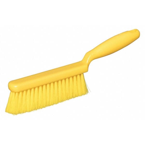 Cepillo de Banco Tough Guy 1 in W, Suave, Mango de 5 1/4 in L, Cerdas de 6 3/4 in L, Amarillo, Plástico, 12 in L en Total - 48LY92