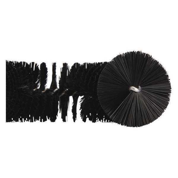 Cepillo en forma de gancho W Vikan 7 7/8 pulgadas, mediano, mango de 5 1/4 pulgadas, cerdas de 16 1/2 pulgadas, negro, polipropileno - 53729