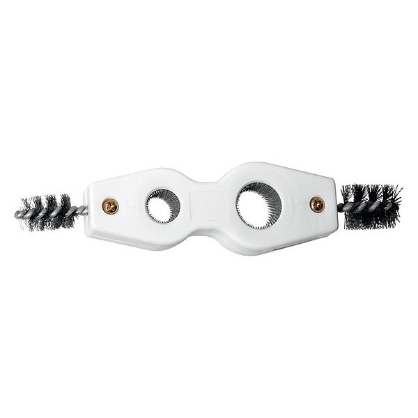Cepillo para Conexiones Worthington Industries, Mango de 5 pulgadas de largo, Cerdas de 1 pulgada de largo, Plata, Polipropileno, 8 pulgadas de largo en total - 331764