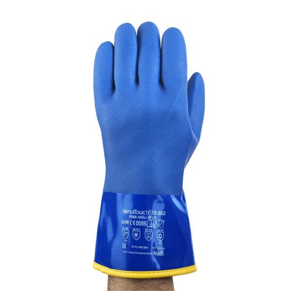 Guantes resistentes a químicos de PVC Ansell de 10", 10, 1 par - 23-202