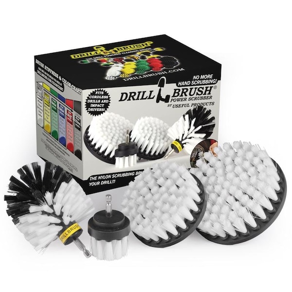 Set de cepillo de taladro Drillbrush Drillbrush 5 pulgadas con cerdas suaves y mango metálico - W-S-542O-QC-DB