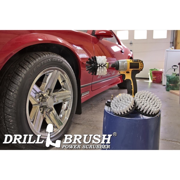 Set de cepillo de taladro Drillbrush Drillbrush 5 pulgadas con cerdas suaves y mango metálico - W-S-542O-QC-DB
