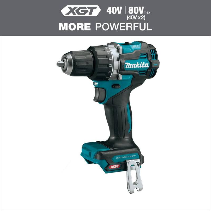 Makita 40V Max XGT Taladro de Percusión Compacto Inalámbrico sin Escobillas de 1/2 pulgada, Solo Herramienta - GFD02Z