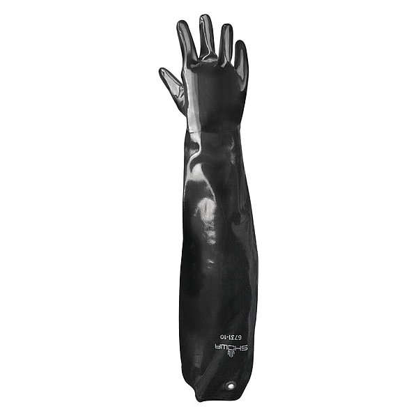 Guante resistente a químicos Showa, 31" L, Talla 10, Par - 6731-10