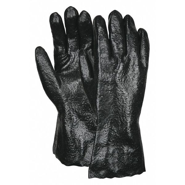 Guantes resistentes a químicos de 12" de Mcr Safety, PVC, L, paquete de 12 unidades - 6212R