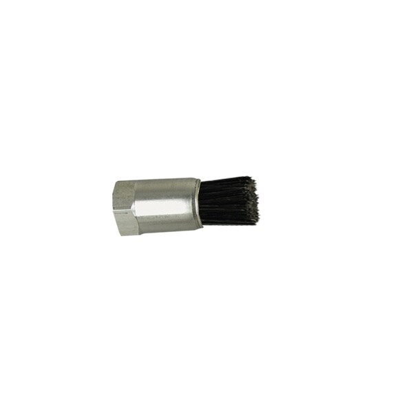 Cepillo de flujo a través con cuerpo de 3/8" de diámetro y cerdas de pelo de cabra, orificio de .063" y rosca hembra - 901332G de Gordon Brush