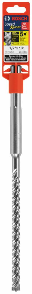 Broca de carburo para concreto Bosch SpeedXtreme 1/2 pulgadas x 13 pulgadas para taladro SDS-max HCFC5010