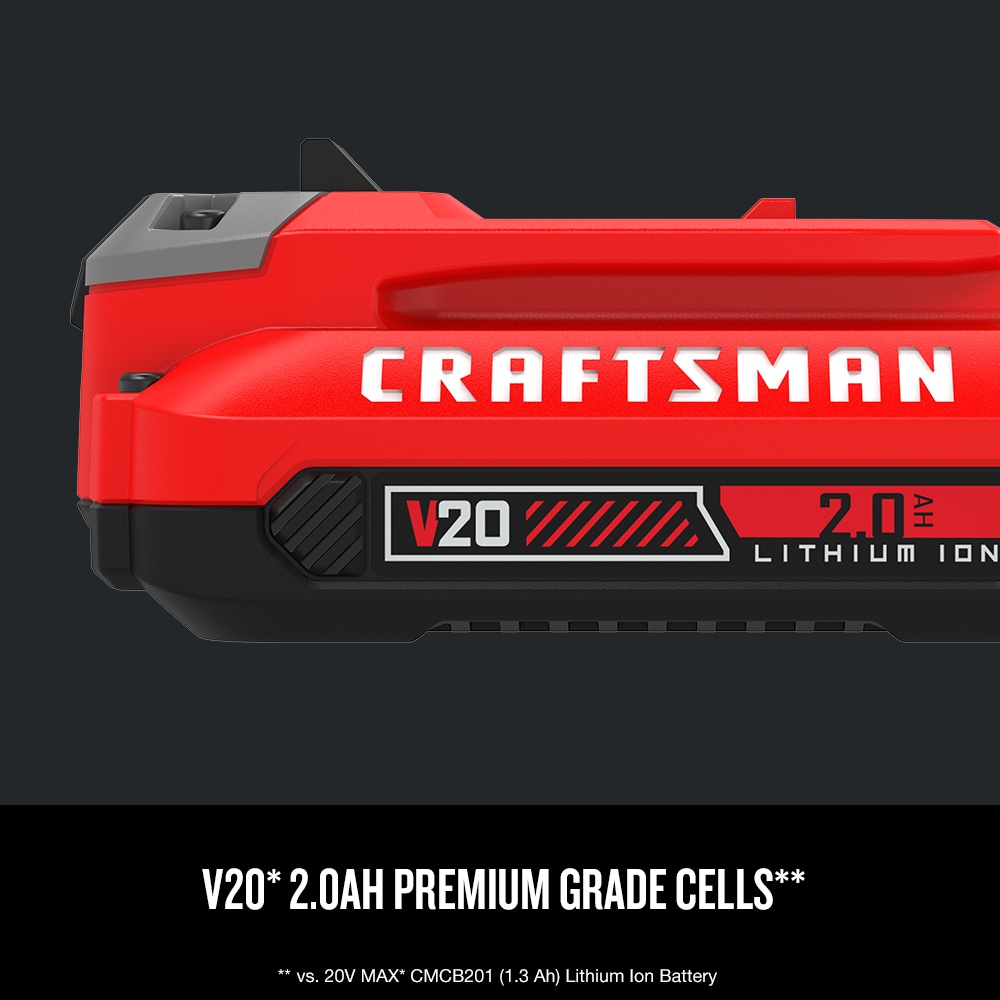 Batería de iones de litio CRAFTSMAN V20 20V 1-Pack 2 Ah CMCB202-HPG