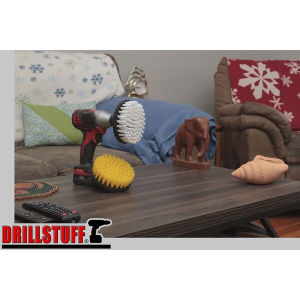 Cepillo de taladro Drillstuff Power Scrubber - Cepillo de fregado alimentado por taladro para exteriores - 5IN-S-WY-QC-DS
