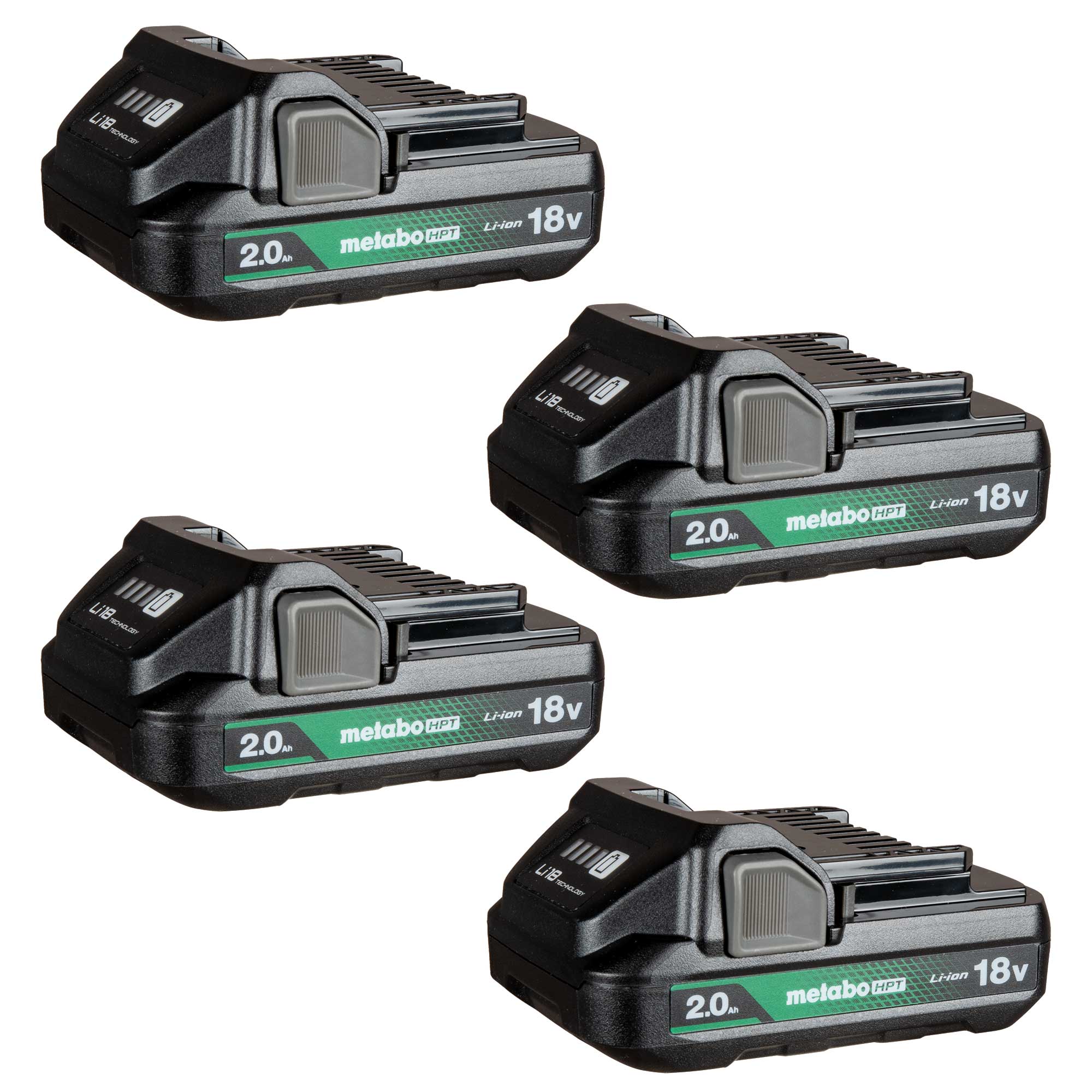 Metabo HPT Batería de ion de litio 18-V 4-Pack 2 Ah 2 Ah 381495M