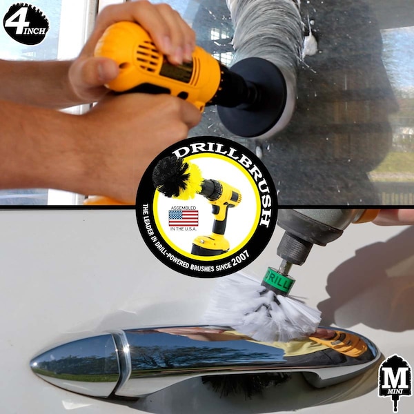 Cepillo de Taladro Drillbrush - Moto - Auto - Camión - Artículos de Limpieza - W-S-4M-QC-DB